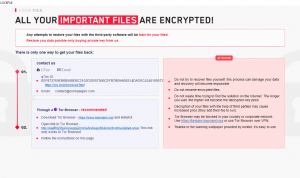 LockFile(LockBit)感染画面