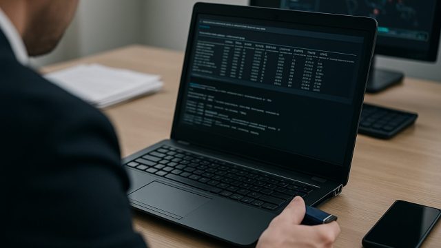 メモリダンプを取得するフォレンジック調査員